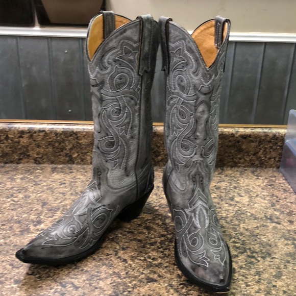 Grey cowgirl boots Clearance